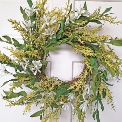 20" YELLOW BLOSSOM WREATH