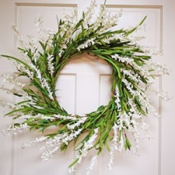 24IN WHGR FLORAL WREATH