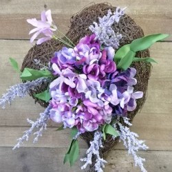 10X13X6 HYDRANGEA FLORAL HEART