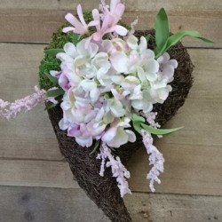 9X13X6 HYDRANGEA FLORAL HEART