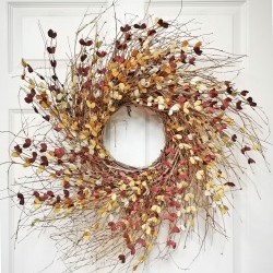 Item # 21F104S FALL - 25" FALL LEAF WREATH