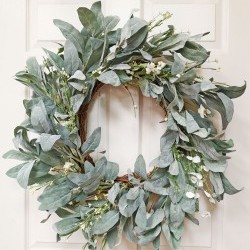 28" LAMB'S EARL&BEAD WREATH