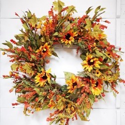 30IN SUNFLOWER WREATH