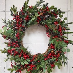 34IN EUCALYPTUS WREATH