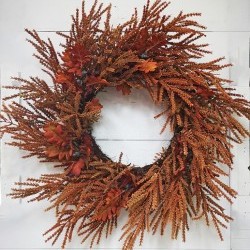 32IN WHEAT&OAK WREATH
