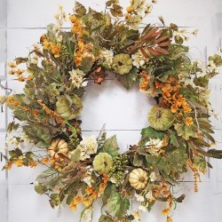 34IN PUMPKIN WREATH