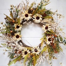 32IIN SUNFLOWER WREATH