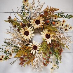 26IN SUNFLOWER WREATH