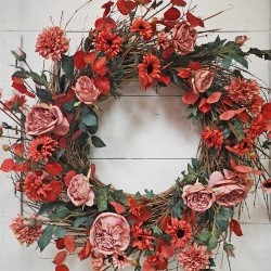 32IN MIXED FLORAL WREATH