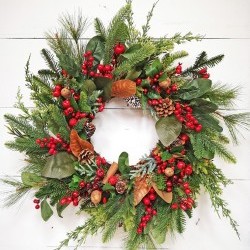 24IN MAGNLIA&CINNOMON WREATH