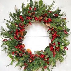 38IN MAGNOLIA&CINNOMON WREATH
