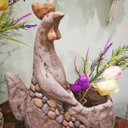 7X13.5X16 ROOSTER PLANTER