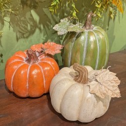 ASST 6.5&8IN PUMPKINS X3