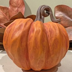 4.5X4.5X7 WOOD PUMPKIN