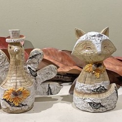 7&8IN BIRCH ANIMALS X4