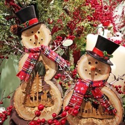 12&16 LOG SNOWMAN X 2