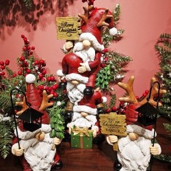 ASST 10&15.75 SANTA DEER HAT X 3