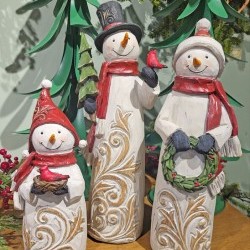 ASST 10,14&16IN SNOWMAN X 3