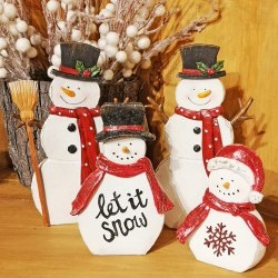 ASST 6&9IN SNOWMAN X 4