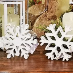 ASST 6IN SNOWFLAKE X 4