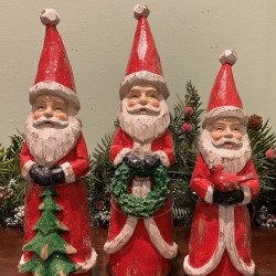8X13 TOP HAT SANTA X3