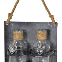 Item # GL030 CLEAR - 8.5"X3.5"X8"HANGING DUOJAR DECOR