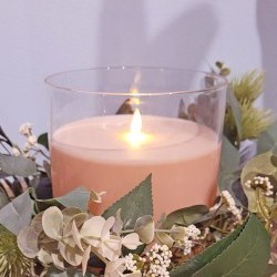 6X6 GLASS CANDLE-R2C