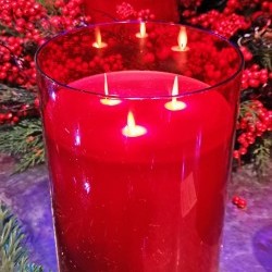 6X8 GLASS CANDLE/3WICK-2C