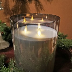 6X8 GLASS CANDLE/3HEAD-2C