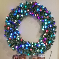 32IN MULTI CONE FIBER WREATH/T16