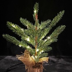 8X14 PINE TREE BURLAP-BOT20