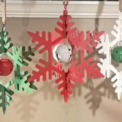 12X14 BELL IN SNOWFLAKESX3