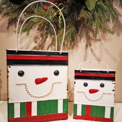9X4.5X10.5 SNOWMAN BAGX2