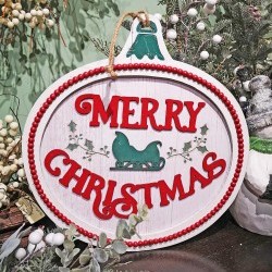 WOOD MERRY CHRISTMAS SIGN