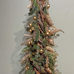 32IN GOLD PINE TREE