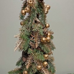 25IN GOLD PINE TREE