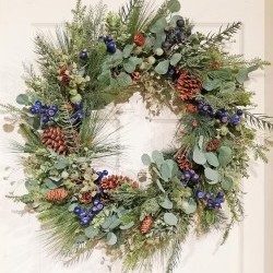 28IN EUCALYPTUS&BLUEBERRY WREAT