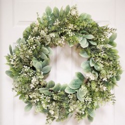 28IN MIXED LEAF WREATH