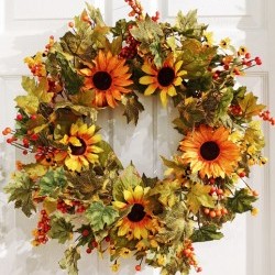24IN SUNFLOWER WREATH
