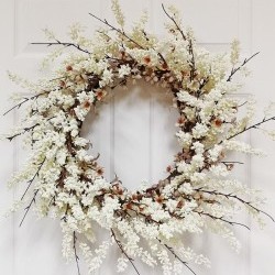 Item # PA230L WHT - 30IN FLOWER WREATH