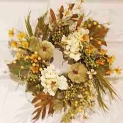 Item # PA2324 GRN - 16IN PUMPKIN WREATH