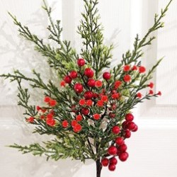 25IN BERRY&PINE SPRAY