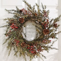 24IN WHISPY PINE WREATH