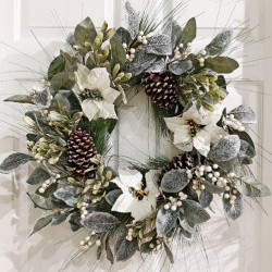 24IN POINSETTIA WREATH