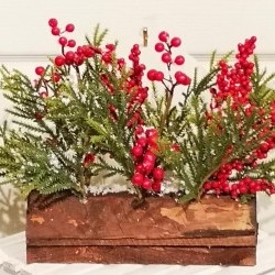 16IN -W SNOW BERRY&CEDAR ARGMNT