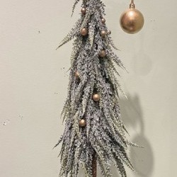 28IN SNOW TREE&GOLD BELL