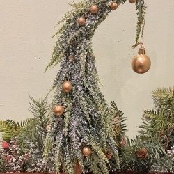 15IN SNOW TREE&GOLD BELL