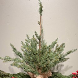 16IN PINE TREE BURLAP