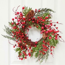16IN BERRY&FIR WREATH