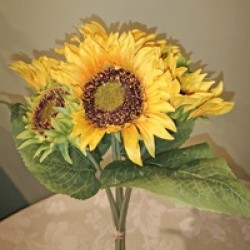 Item # PL139 YEL - 13.5IN SUNFLOWER BUNDLE/7